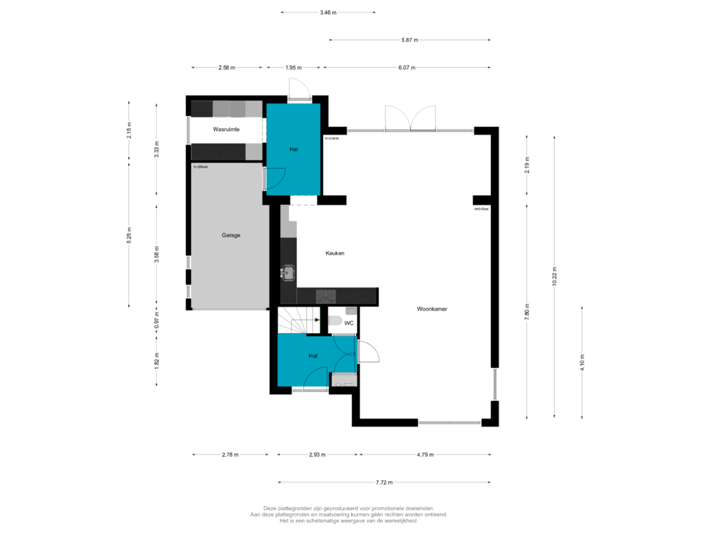 Bekijk plattegrond van Begane Grond van Linge Singel 21