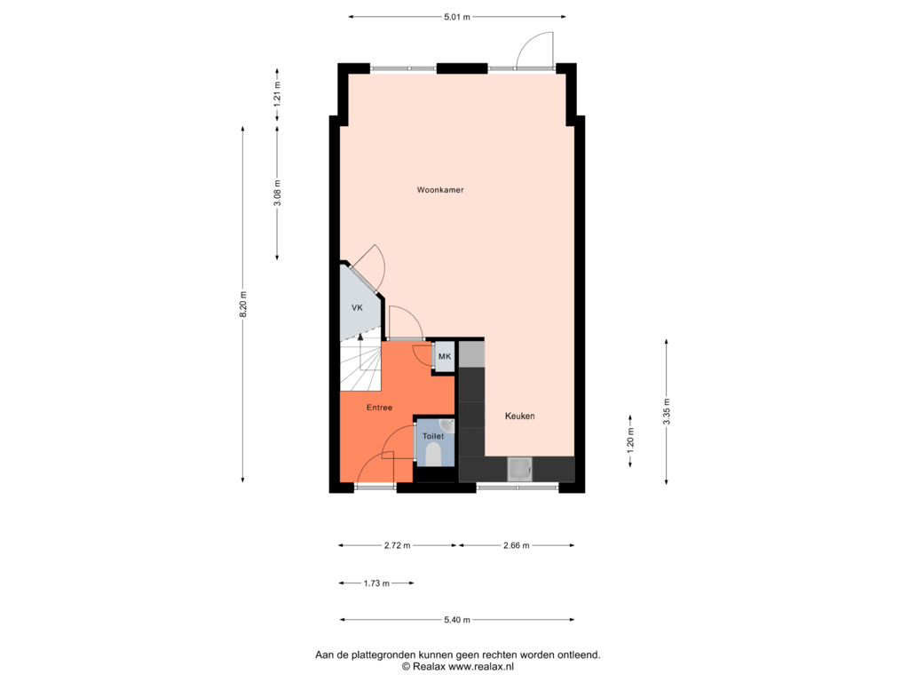 Bekijk plattegrond van Begane grond van Oosterveen 26