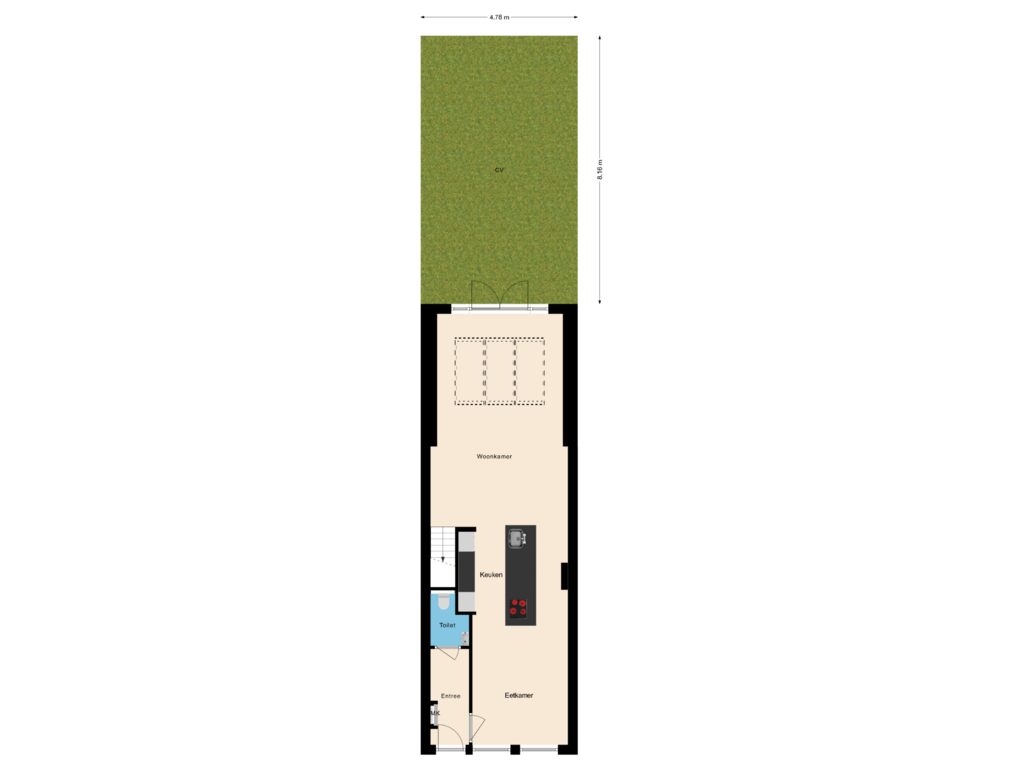 Bekijk plattegrond van Situatie van Grebberstraat 24