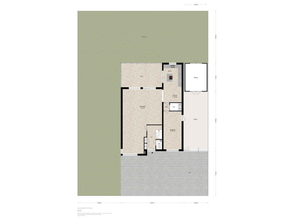 View floorplan of Situatie of Osdorperweg 886