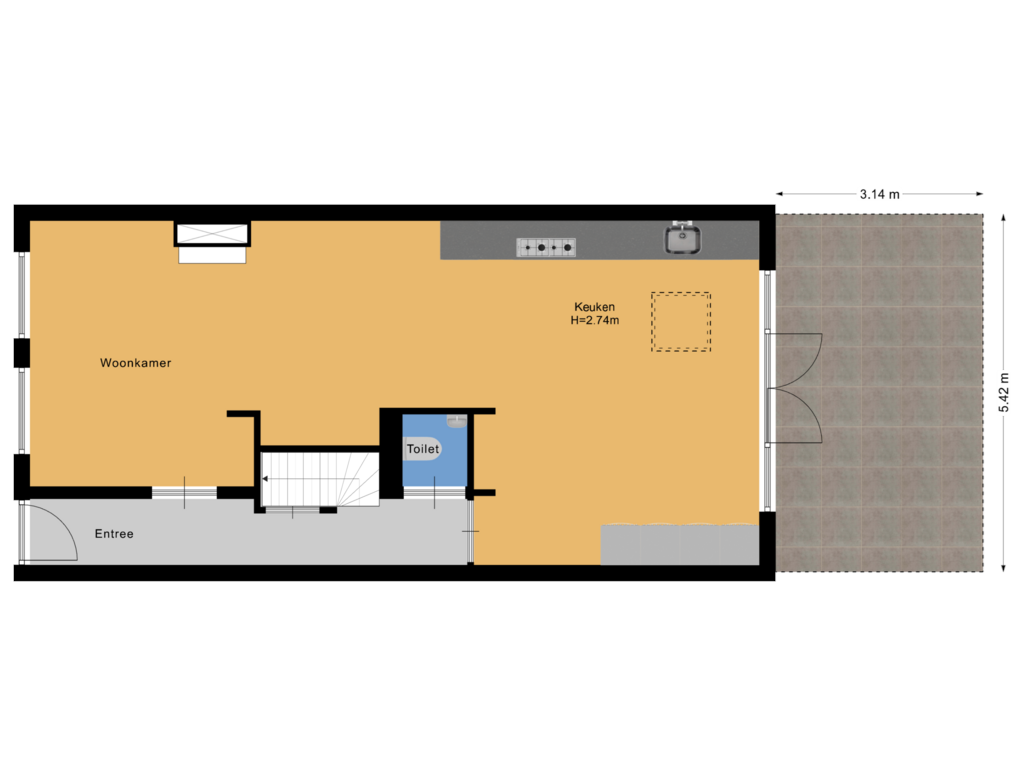 Bekijk plattegrond van PERCEEL van Magdalenastraat 10