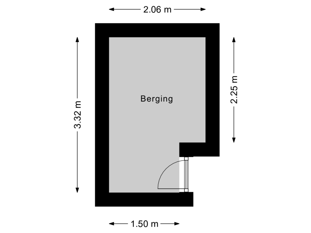 View floorplan of Berging of Theo Mann-Bouwmeesterlaan 588