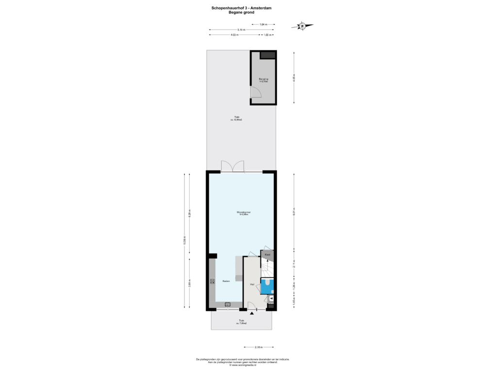 View floorplan of Begane grond of Schopenhauerhof 3