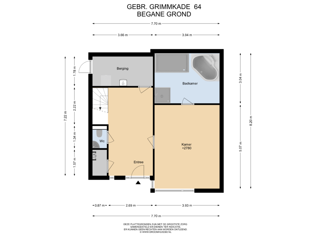 View floorplan of Begane grond of Gebr. Grimmkade 64