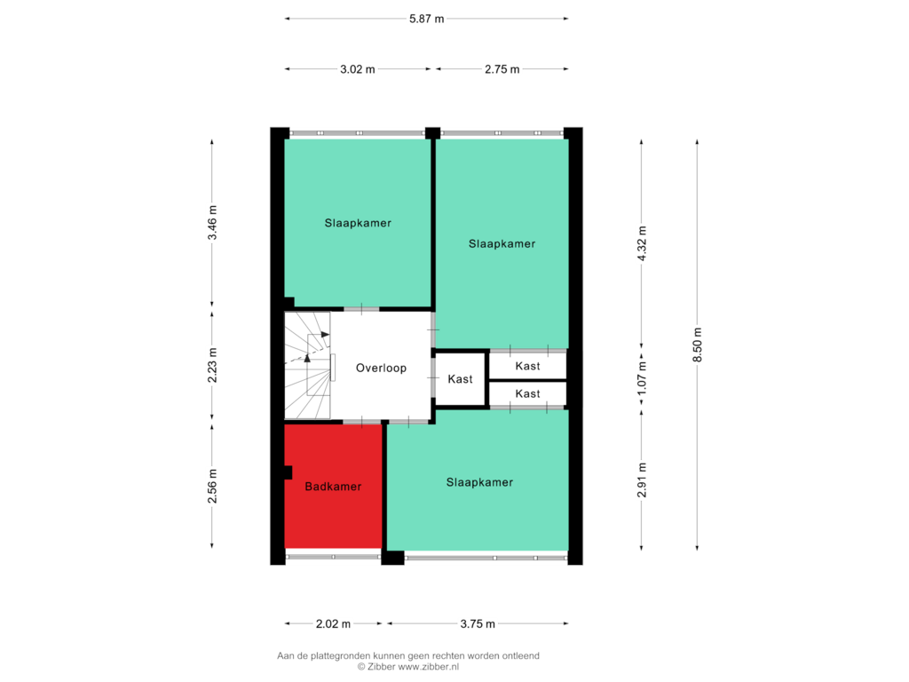 Bekijk plattegrond van Eerste Verdieping van Van Anrooijstraat 102