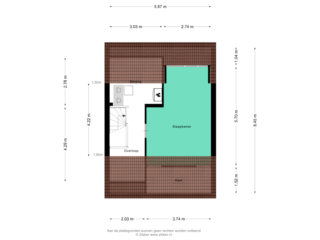 Bekijk plattegrond van Tweede Verdieping van Van Anrooijstraat 102