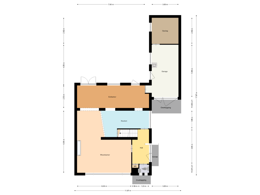 View floorplan of BG of Vredeslaan 7