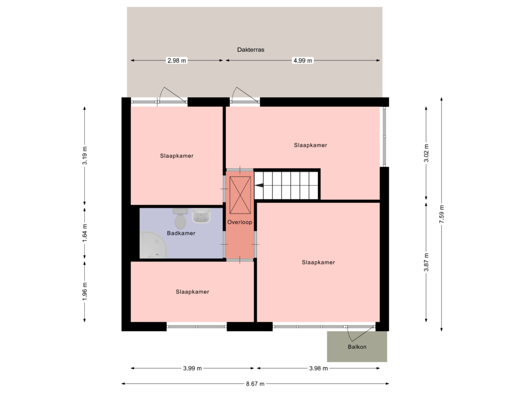 View floorplan of 1e of Vredeslaan 7