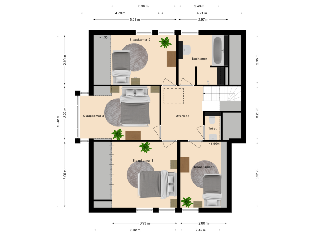 Bekijk plattegrond van Eerste verdieping van Kroonakker 15