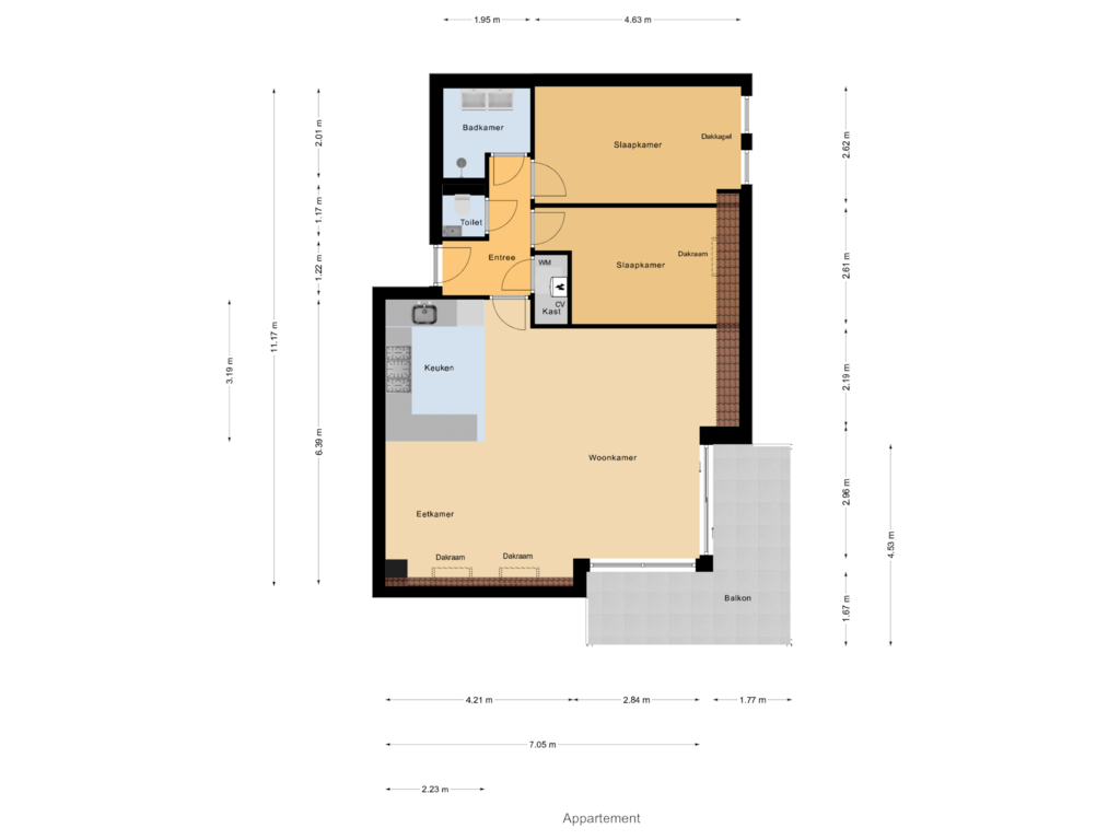 Bekijk plattegrond van Appartement van George Bizetstraat 15