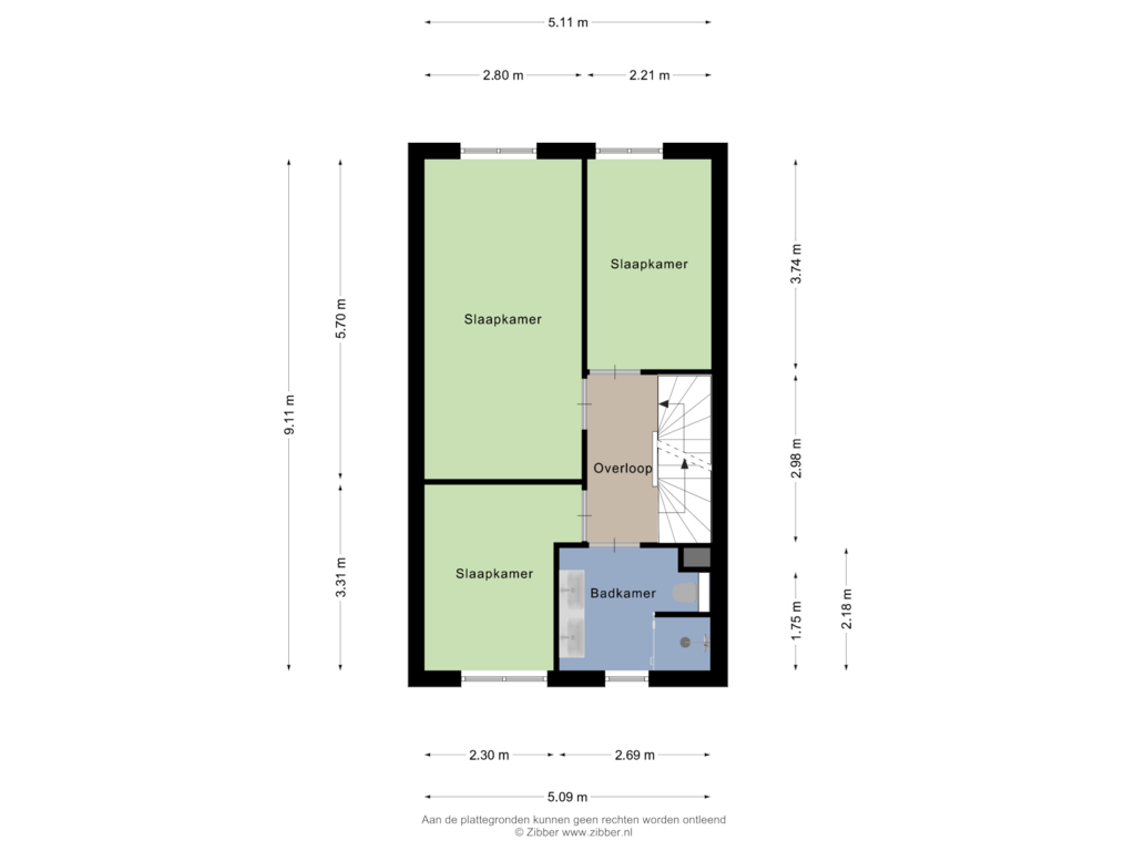 Bekijk plattegrond van Eerste Verdieping van Rosariumstraat 10