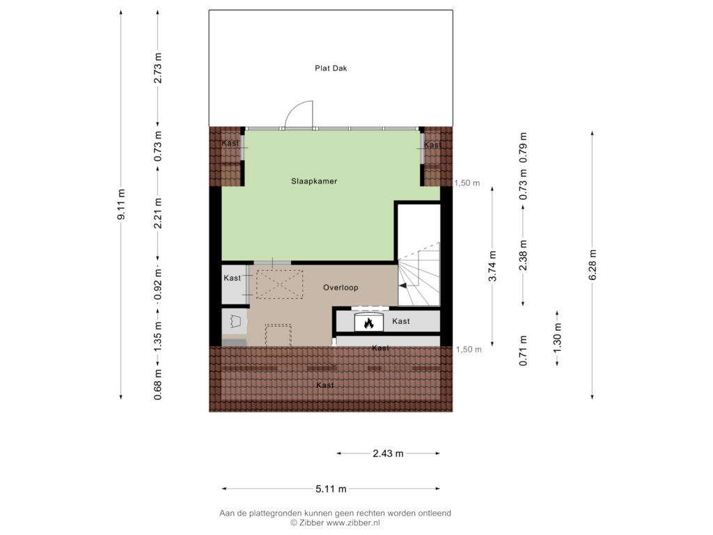 Bekijk plattegrond van Tweede Verdieping van Rosariumstraat 10