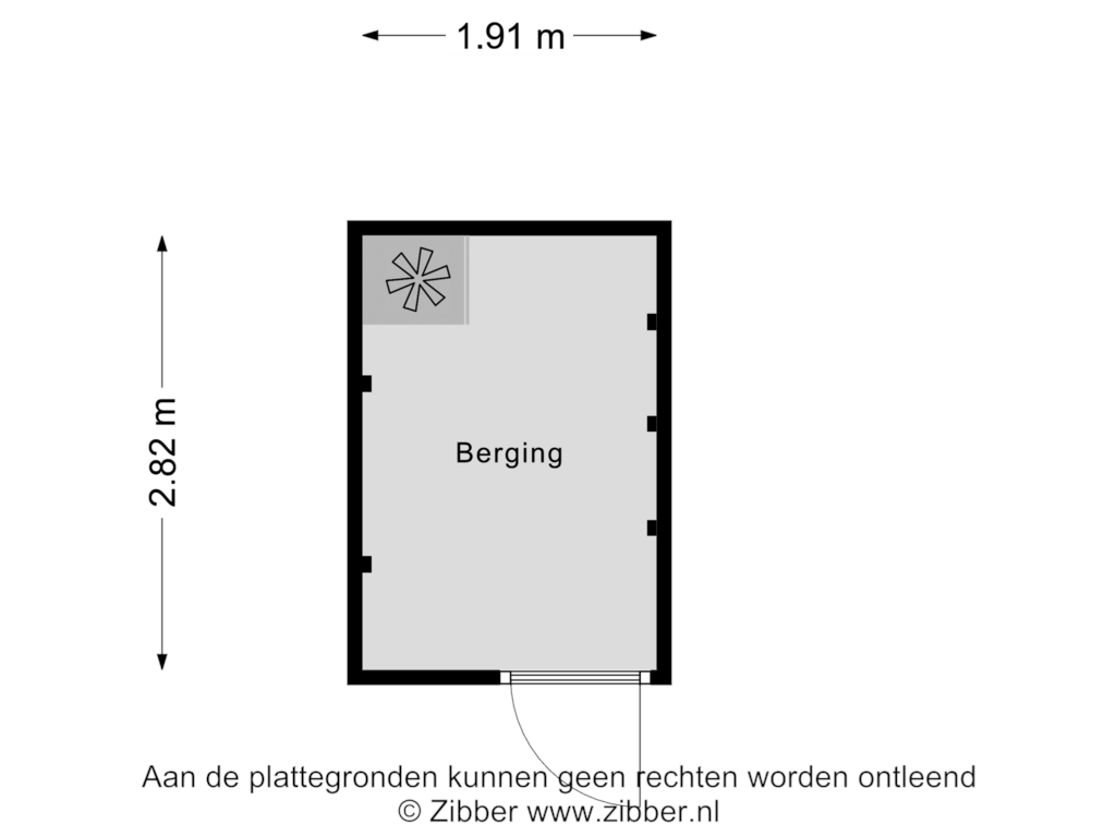 Bekijk plattegrond van Berging van Rosariumstraat 10