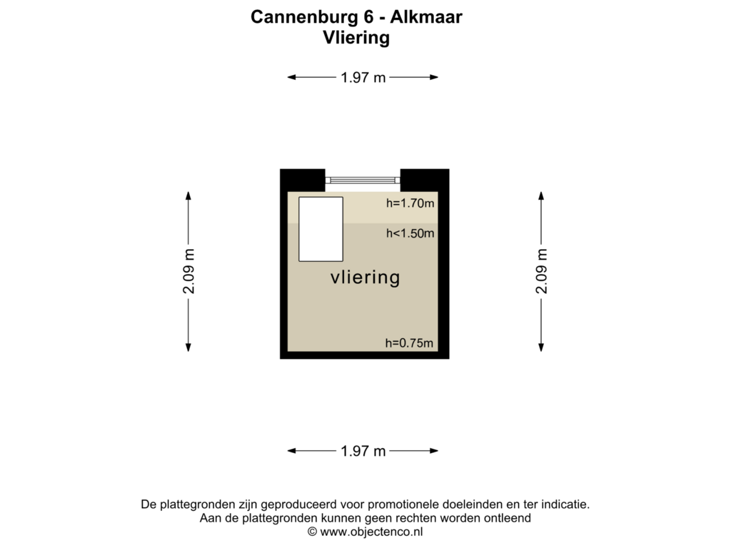 Bekijk plattegrond van DERDE VERDIEPING van Cannenburg 6