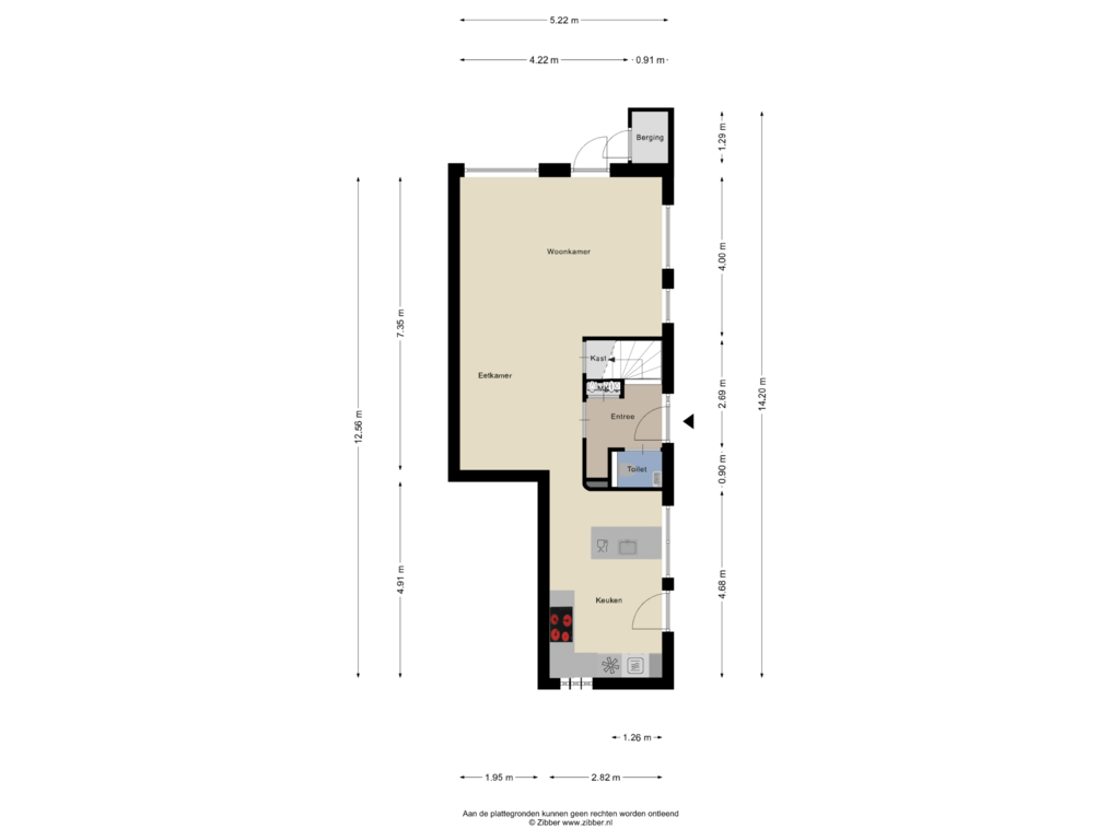 View floorplan of Begane grond of Nirrewortel 94