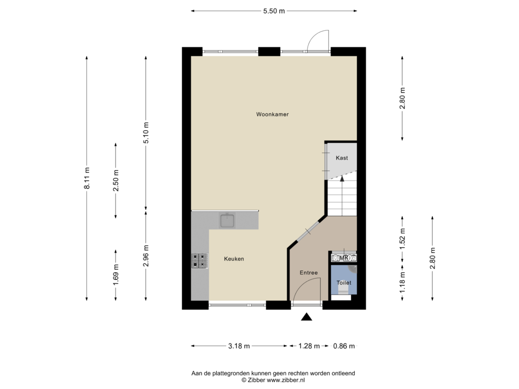 Bekijk plattegrond van Begane Grond van Reigerskamp 449