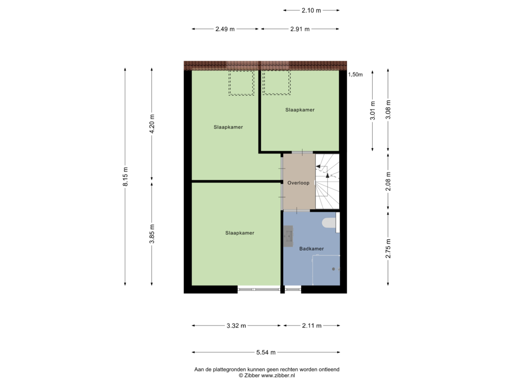 Bekijk plattegrond van Eerste Verdieping van Reigerskamp 449