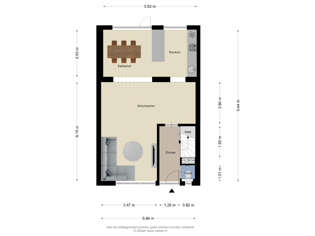 Bekijk plattegrond van Begane Grond van Paulus Potterlaan 3