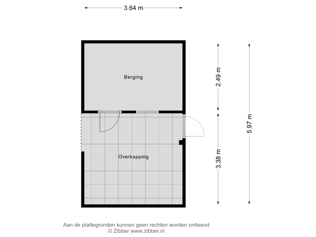 Bekijk plattegrond van Berging van Paulus Potterlaan 3