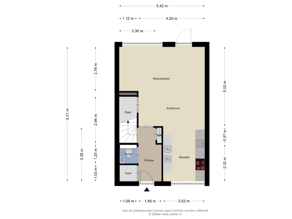 Bekijk plattegrond van Begane Grond van Vrouw Avenweg 172