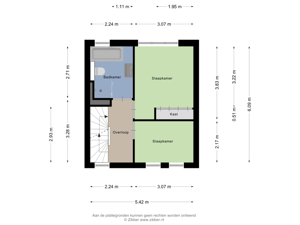 Bekijk plattegrond van Eerste Verdieping van Vrouw Avenweg 172