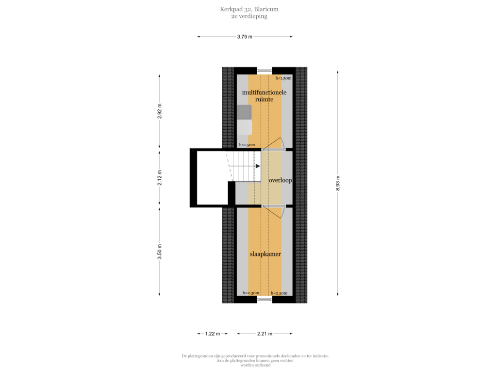 Bekijk plattegrond van 2e verdieping van Kerkpad 32