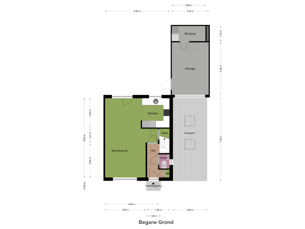 View floorplan of Begane Grond of Baron de Schencklaan 28