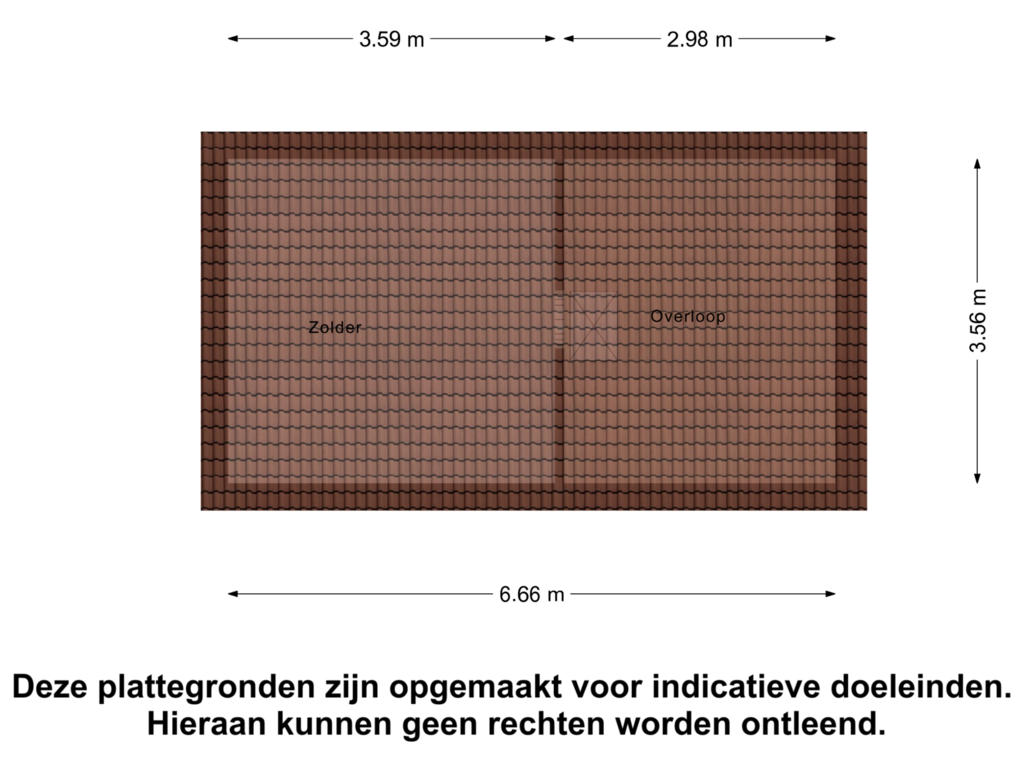 View floorplan of Zolder of Nieuwstraat 4