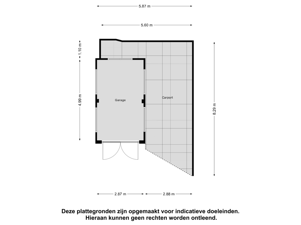 View floorplan of Garage of Nieuwstraat 4