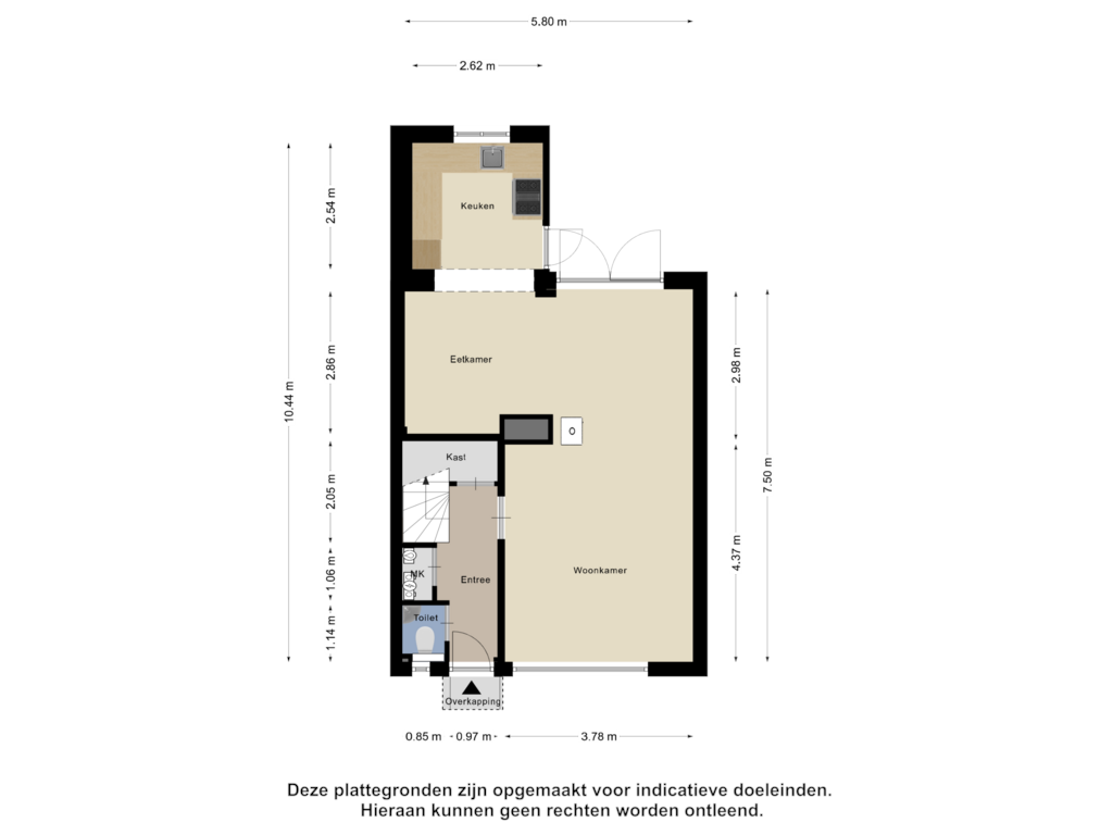 Bekijk plattegrond van Begane Grond van Beatrixstraat 6