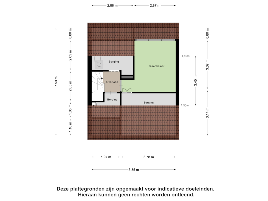 Bekijk plattegrond van Tweede Verdieping van Beatrixstraat 6