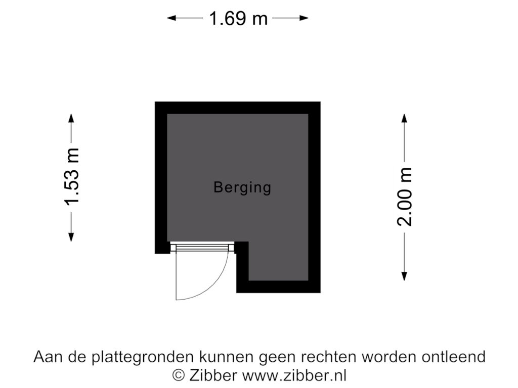 Bekijk plattegrond van Berging van Genovevalaan 210