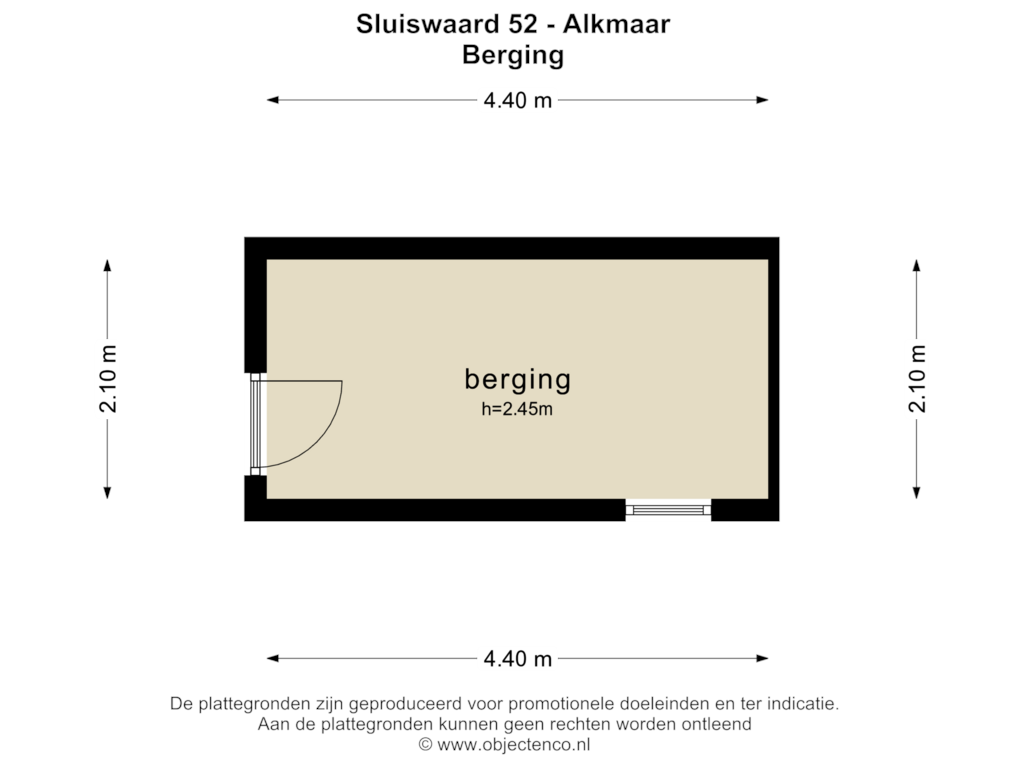 View floorplan of BERGING of Sluiswaard 52