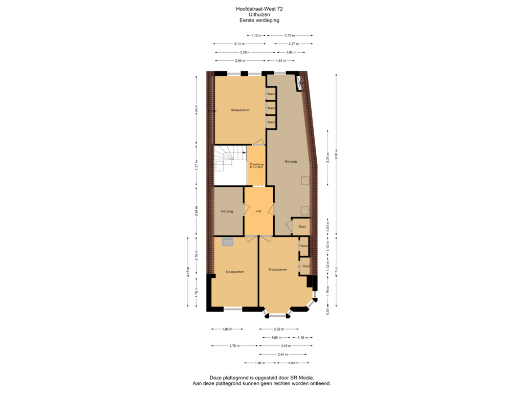 Bekijk plattegrond van Eerste verdieping van Hoofdstraat-West 72