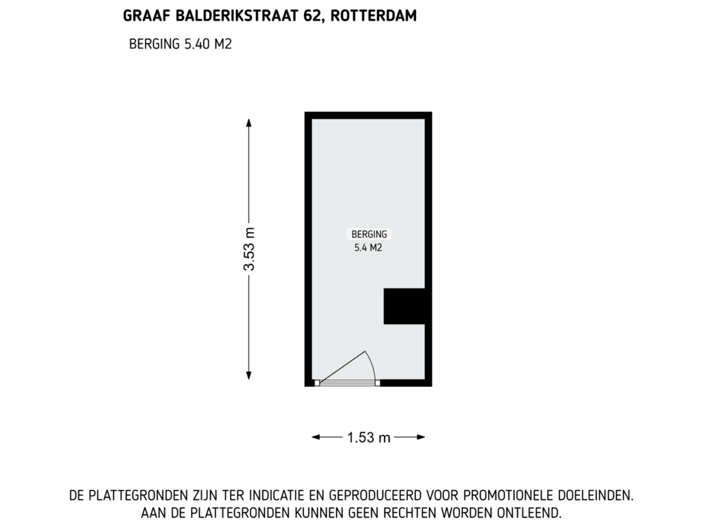 Bekijk plattegrond van berging van Graaf Balderikstraat 62