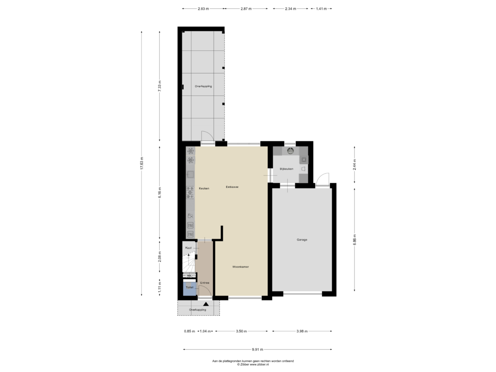 View floorplan of Begane Grond of Cornelis Trooststraat 1