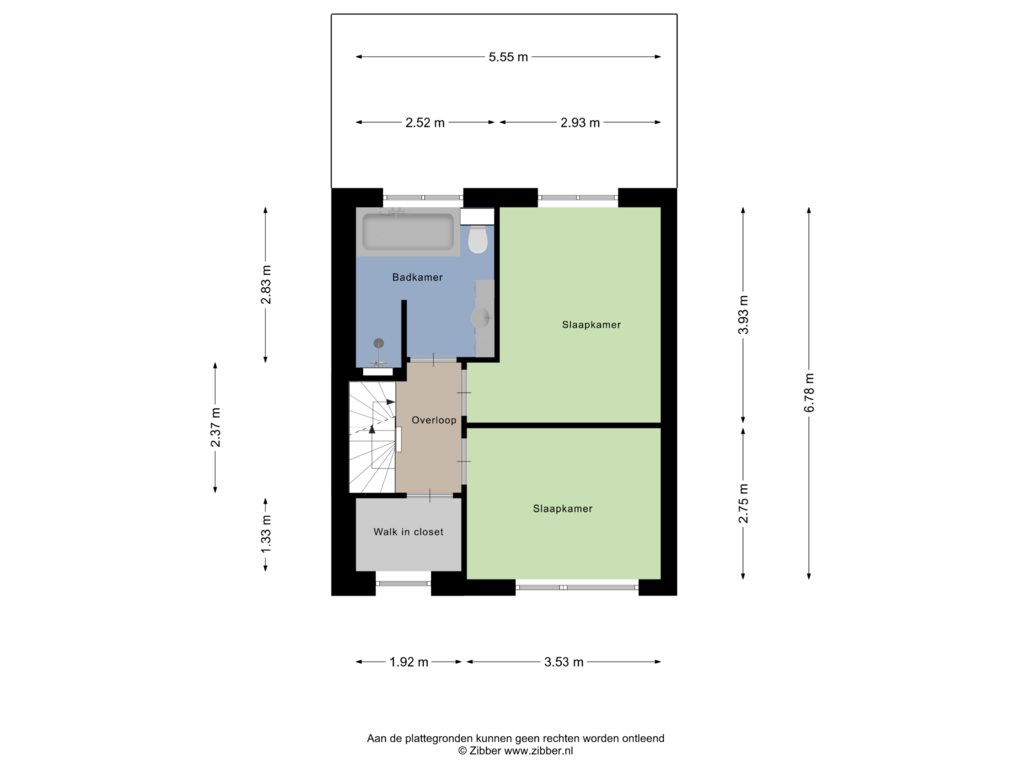 View floorplan of Eerste Verdieping of Cornelis Trooststraat 1