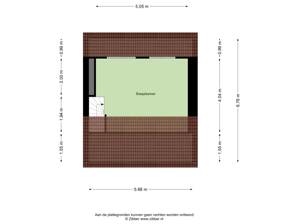 View floorplan of Tweede Verdieping of Cornelis Trooststraat 1