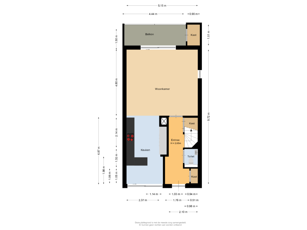 Bekijk plattegrond van Begane grond van Flatusstraat 39