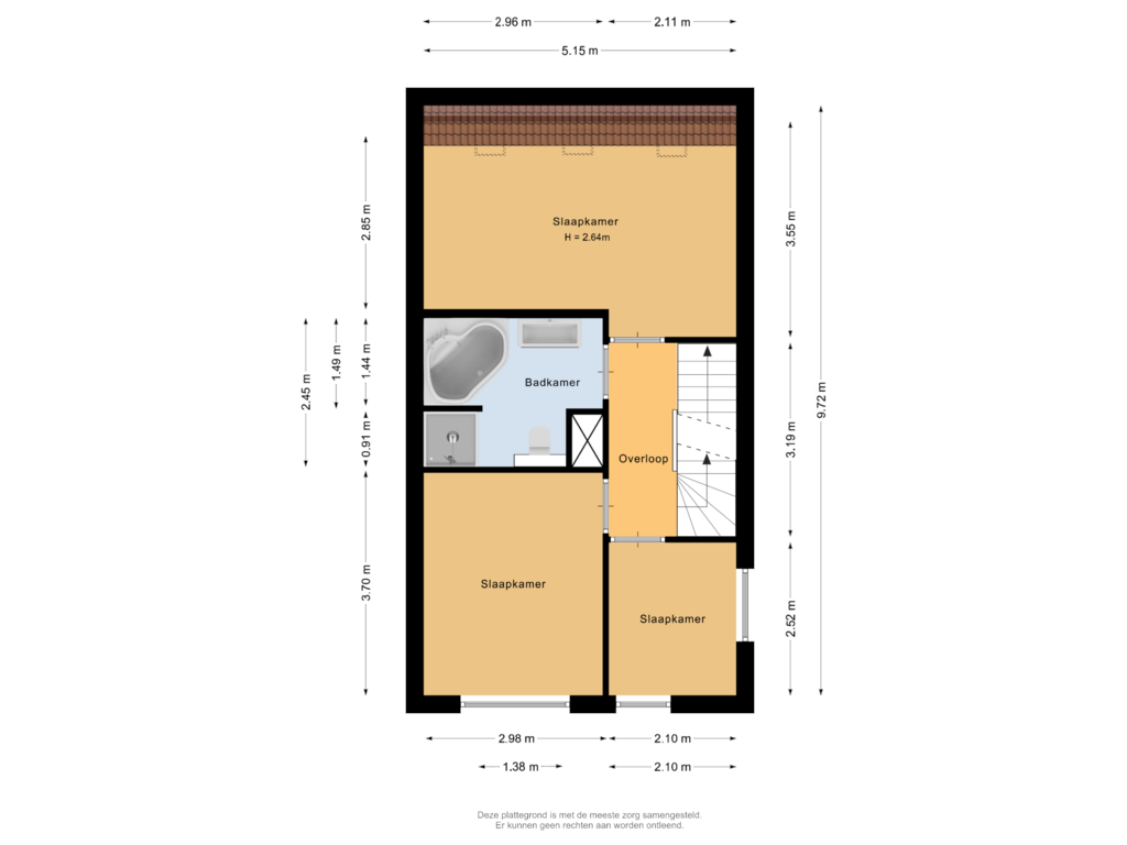 Bekijk plattegrond van Eerste verdieping van Flatusstraat 39