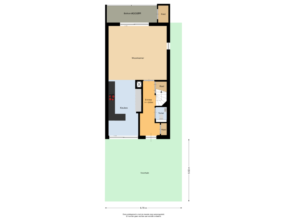 Bekijk plattegrond van Situatie van Flatusstraat 39