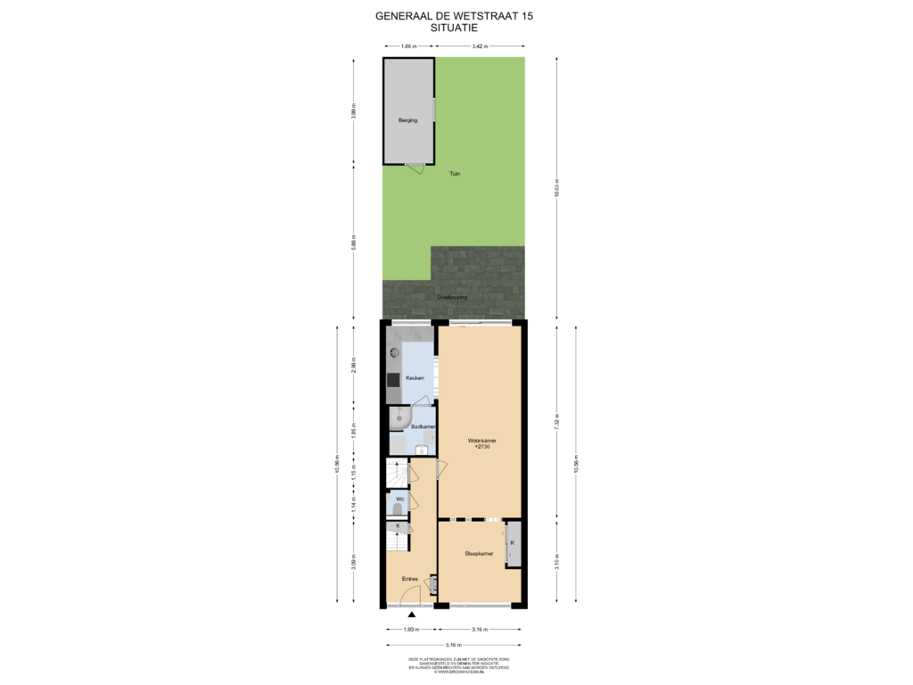 View floorplan of Situatie of Generaal de Wetstraat 15-ZW