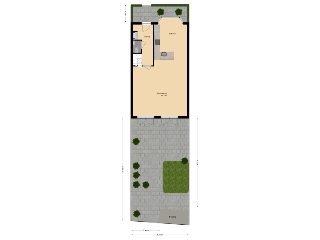 Bekijk plattegrond van Tuin van Kreek 35