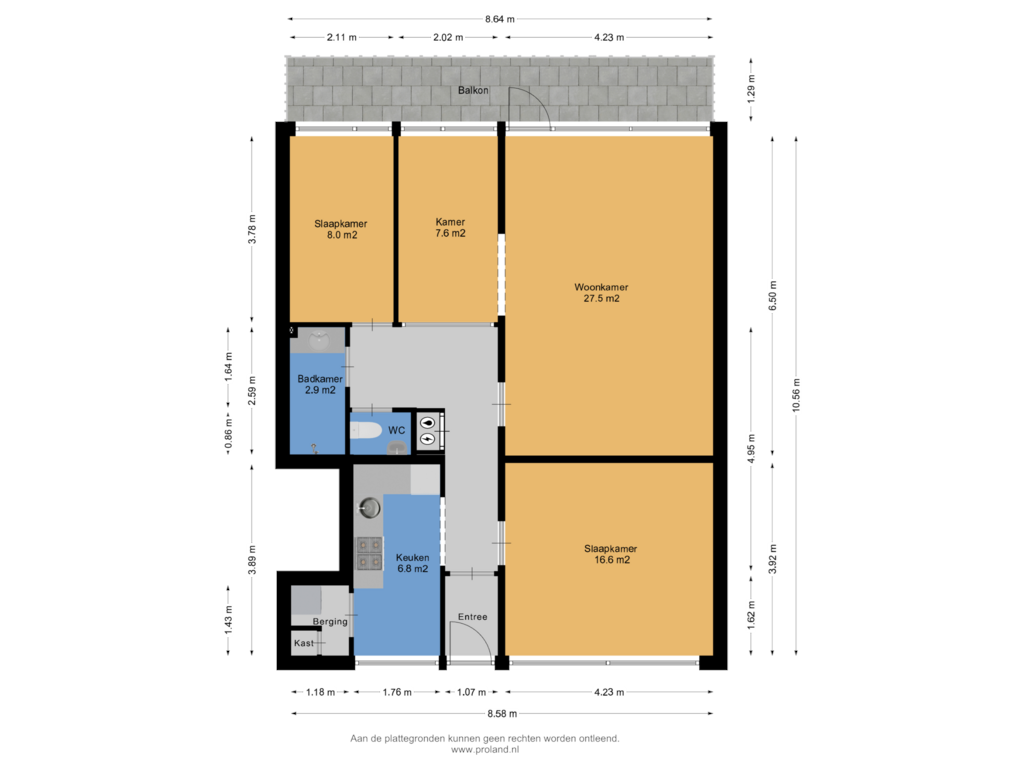 Bekijk plattegrond van Appartement van Karel de Grotelaan 160