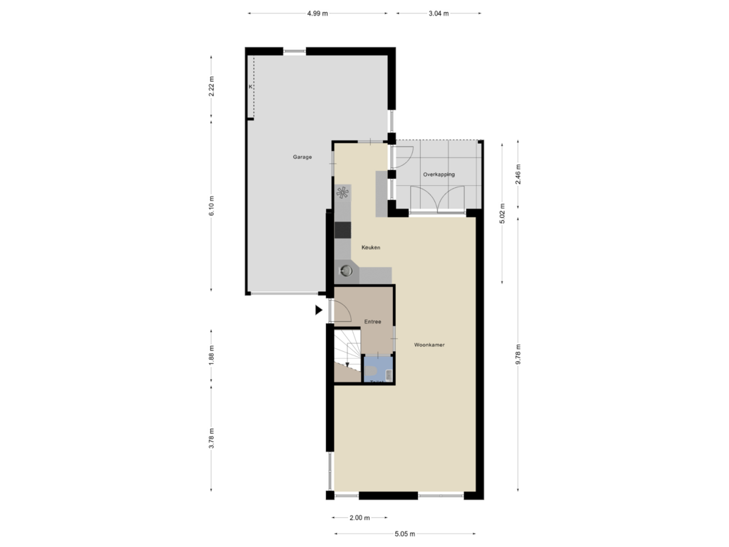 View floorplan of Begane grond of De Eendracht 5