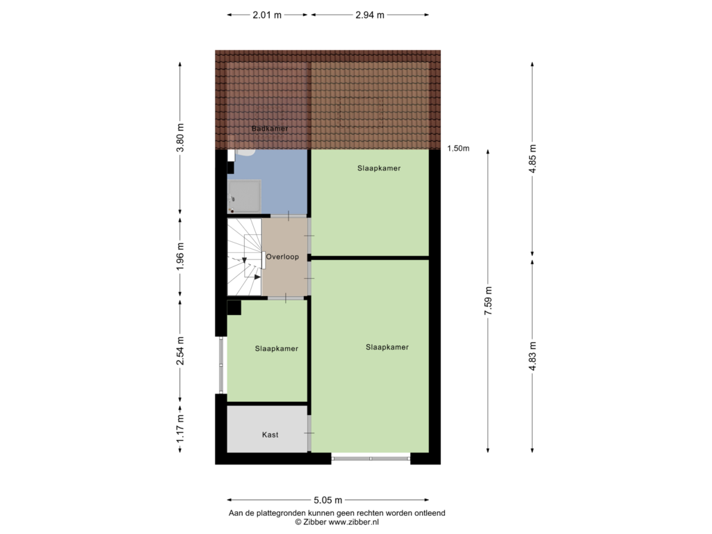 View floorplan of Eerste verdieping of De Eendracht 5