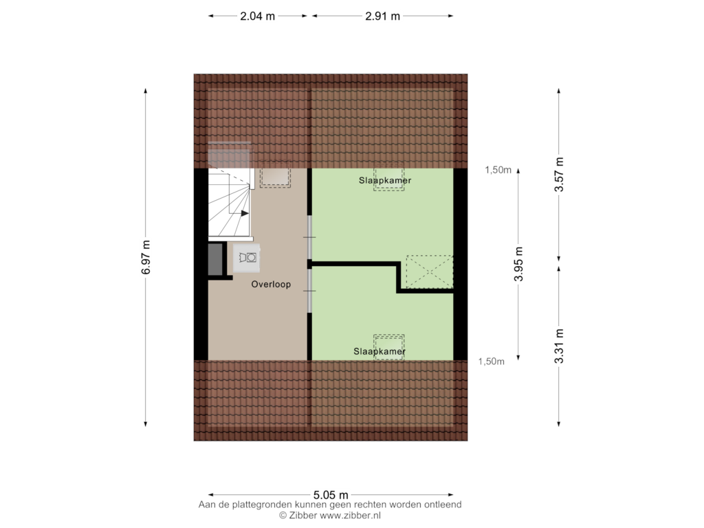 View floorplan of Tweede verdieping of De Eendracht 5