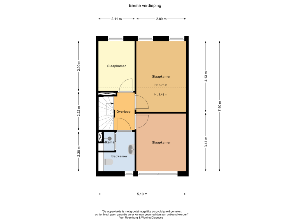 Bekijk plattegrond van Eerste verdieping van Dijkgraaf 62