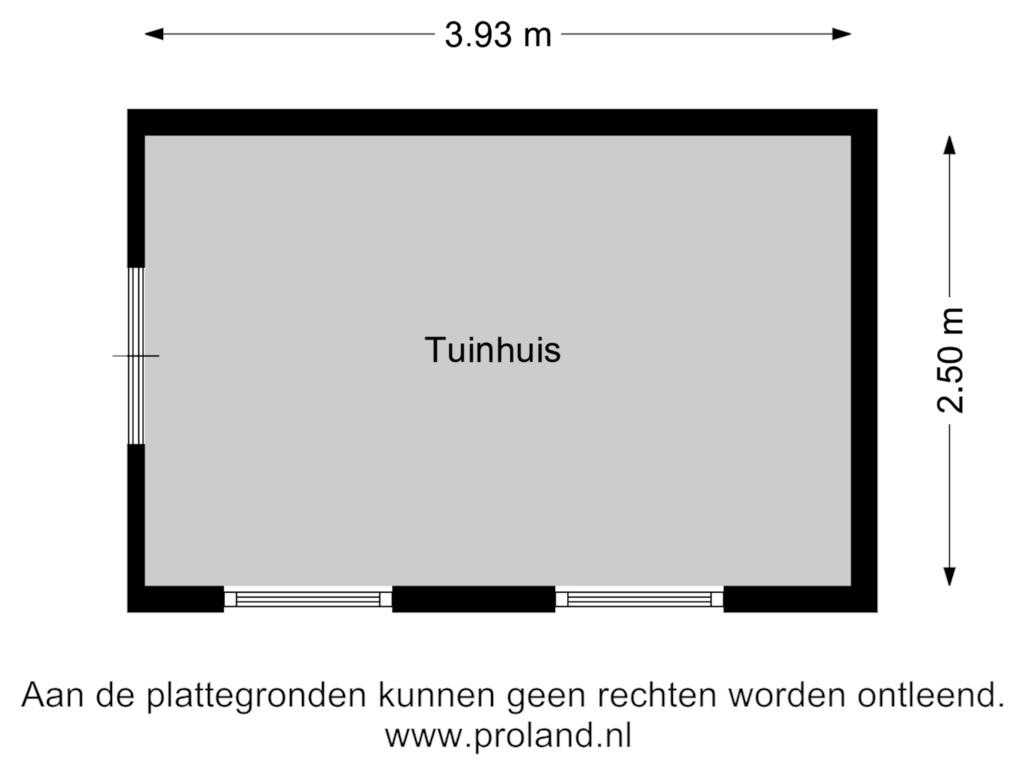 View floorplan of Tuinhuis of Valtherzandweg 108