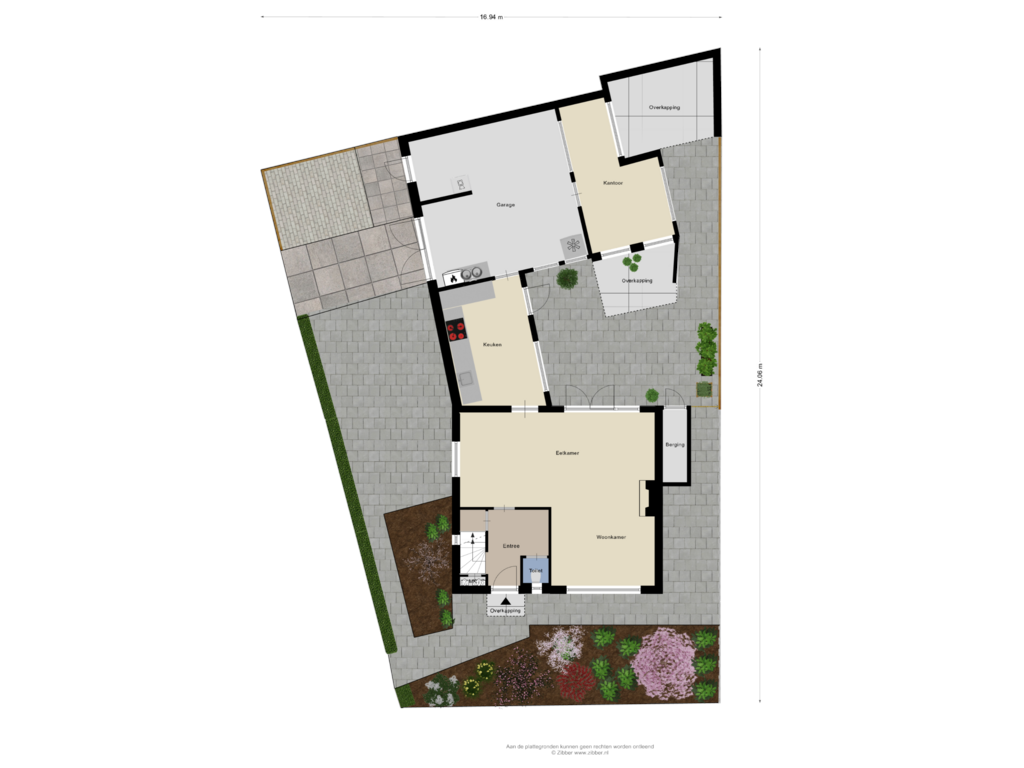 Bekijk plattegrond van Begane Grond _Tuin van Zwanensingel 1